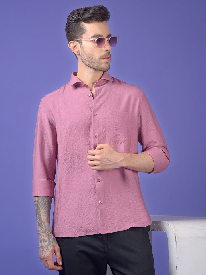 Pink Textured Shirt