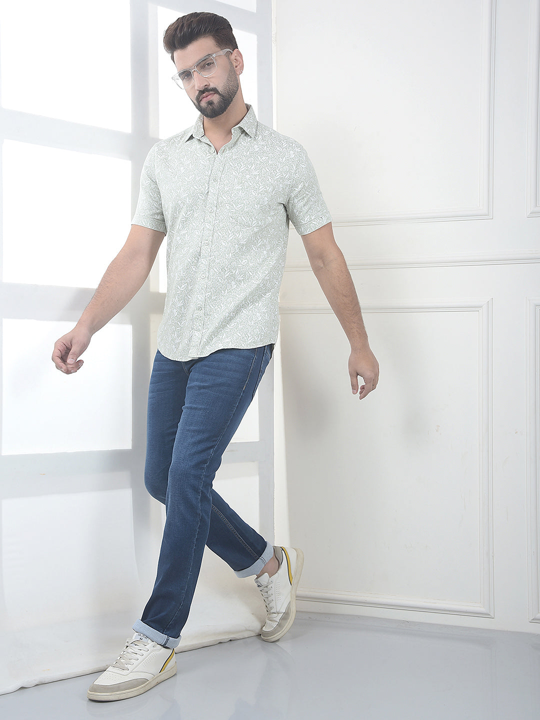 Classic Blue Stretch Straight Jeans