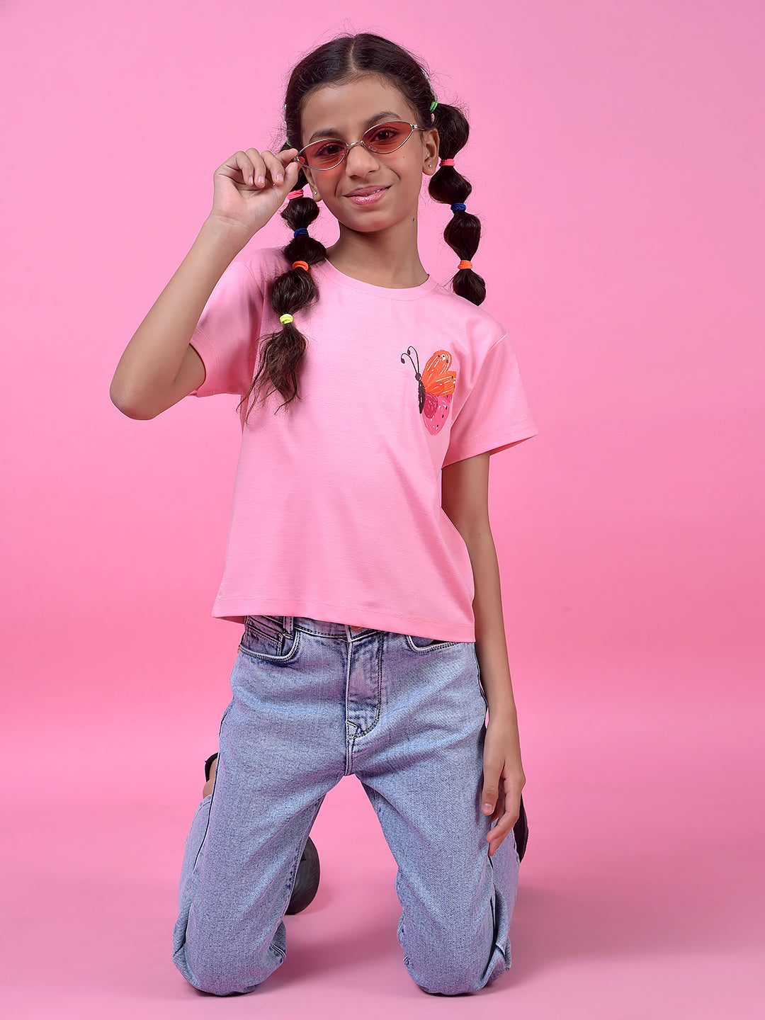 Pink Graphic Print T-Shirt