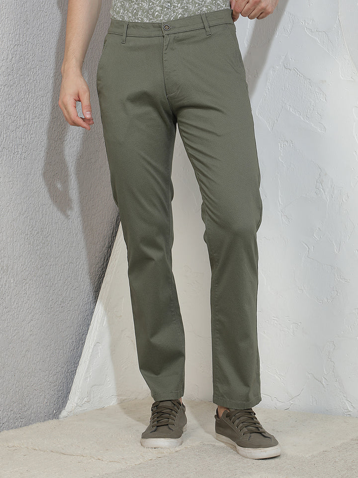 Signature Moss Olive Straight Trousers
