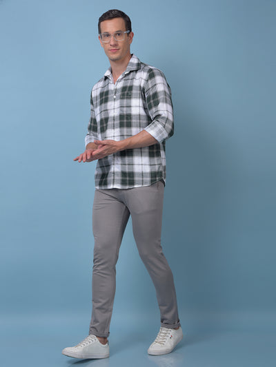 Grey Printed Trousers