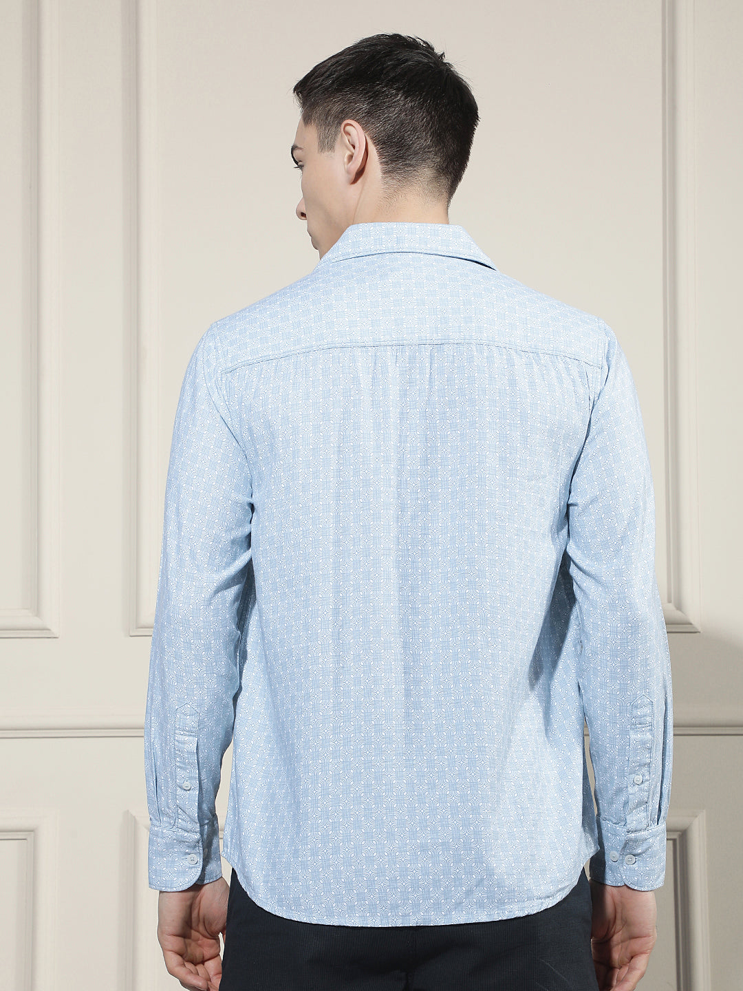 Tailored Coastal Blue Printed Shirt