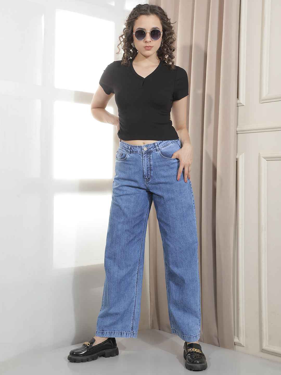 Black Modal Crop T-Shirt