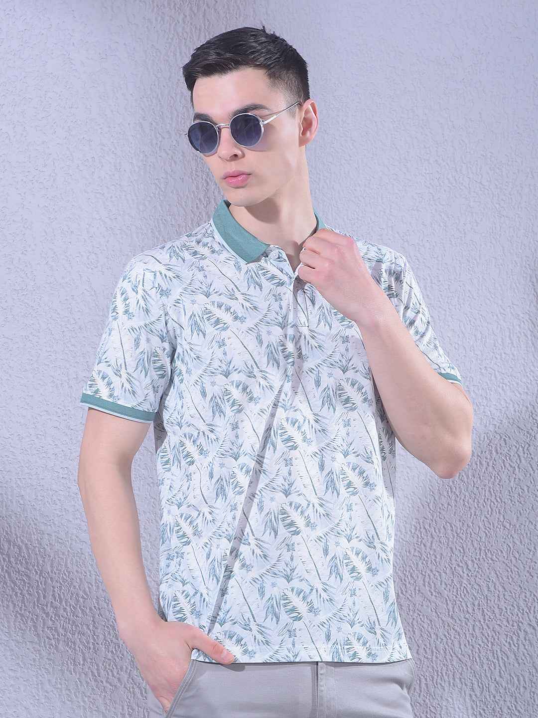 Green Floral Print T-Shirt