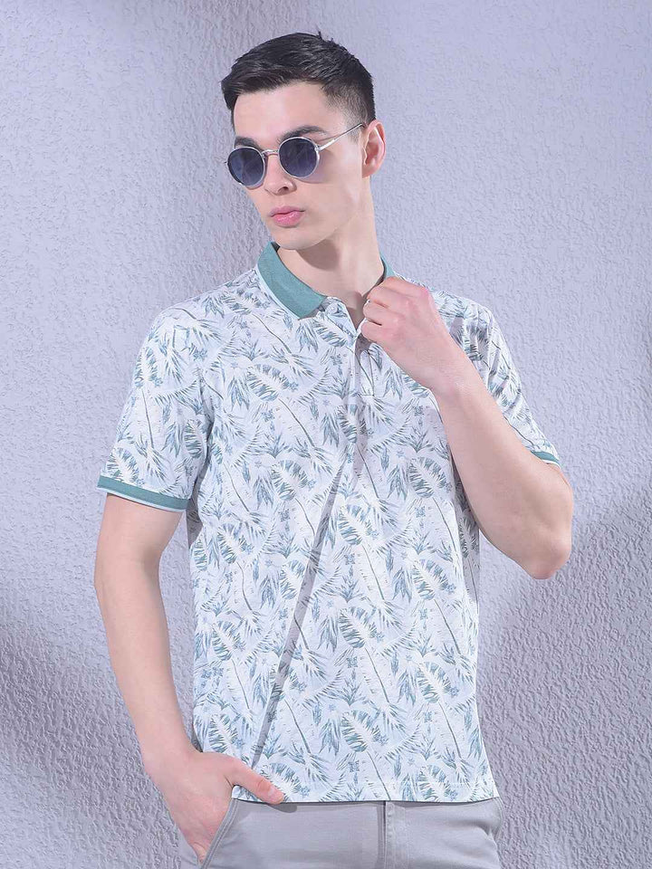 Green Floral Print T-Shirt