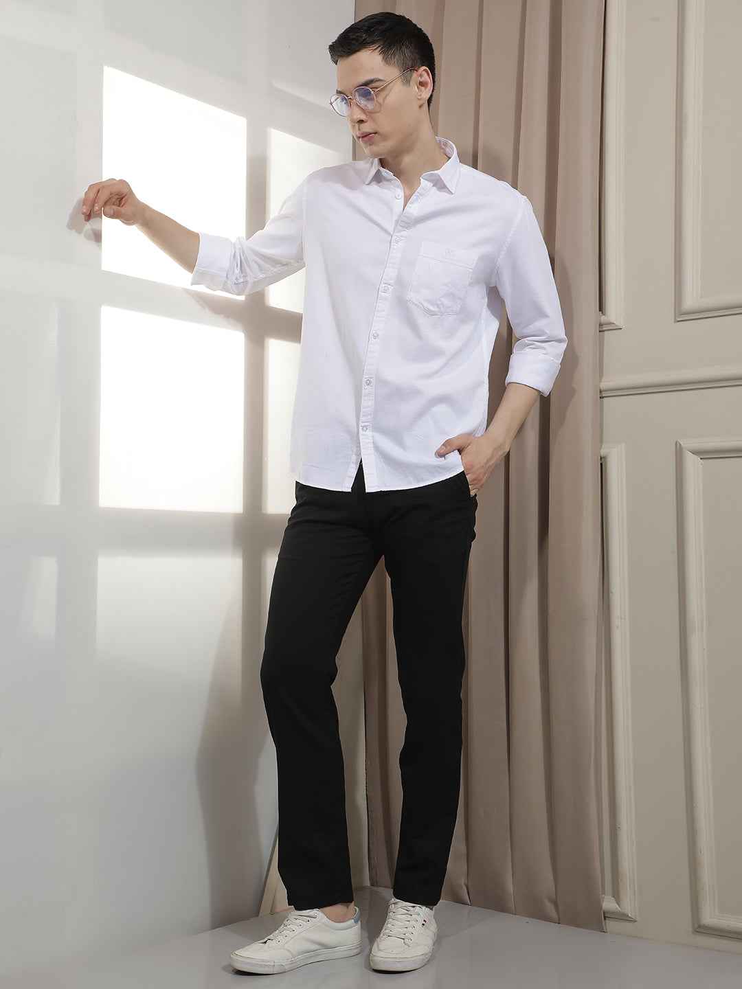 Black 100% Cotton Trousers