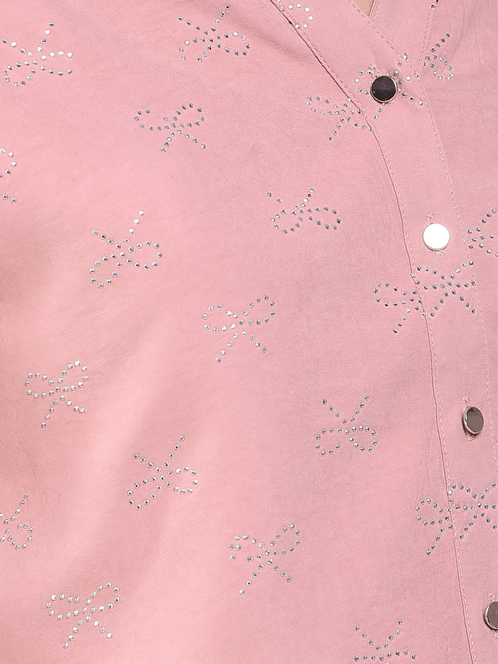 Pink Embellished Shirt