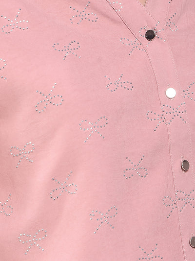 Pink Embellished Shirt