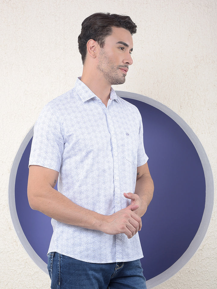 Purple SoftPrint 100% Cotton Shirt