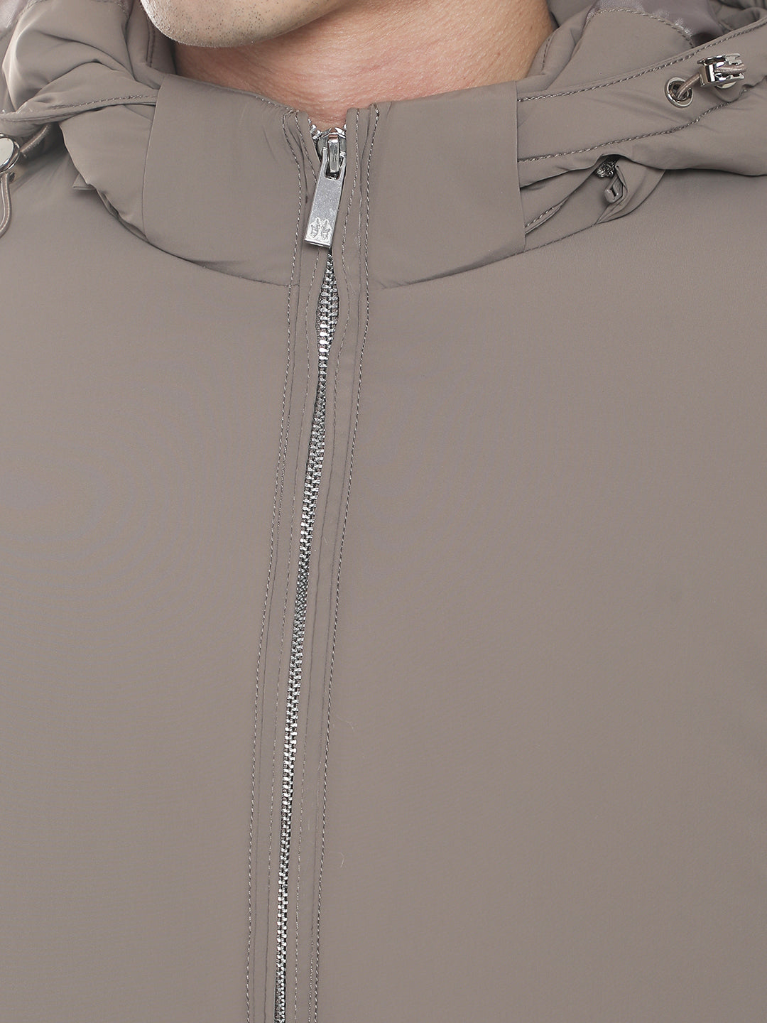 Khaki Padded Hooded Jacket
