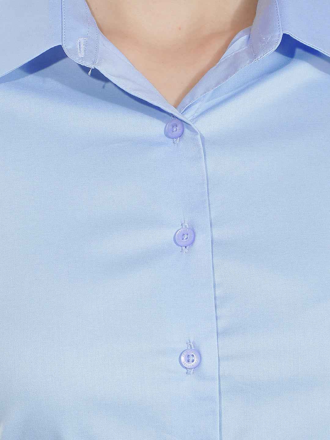 Bright Azure Sky Blue Casual Shirt