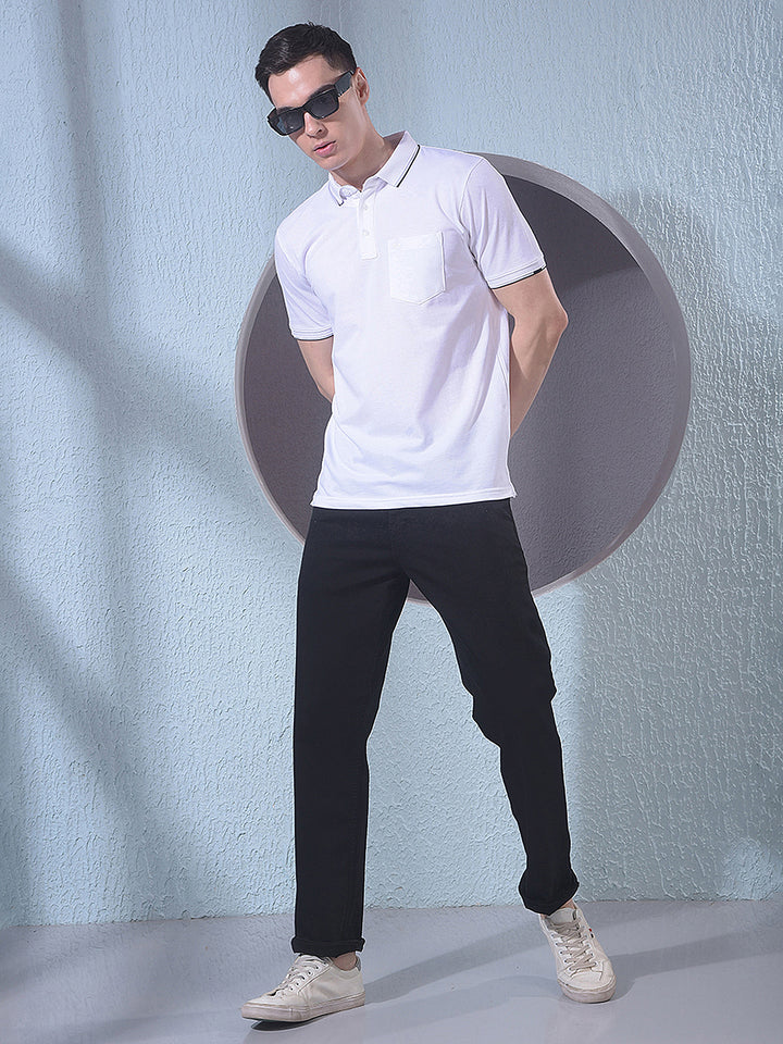 Pitch Black Straight-Leg Jeans