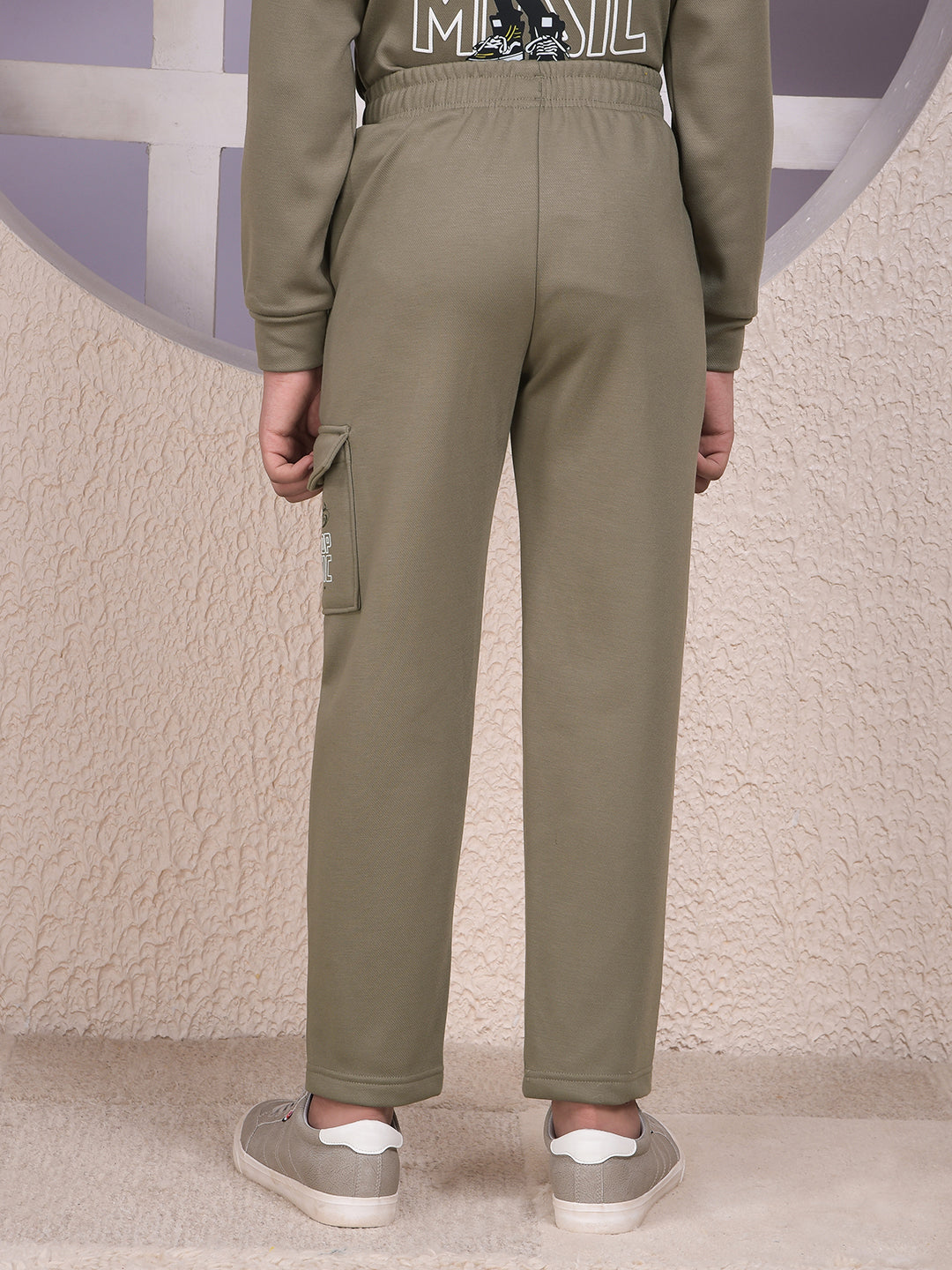 Dynamic Olive Trackpants-Boys Trackpants-Crimsoune Club