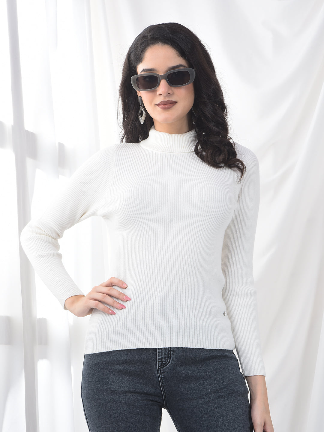 White Turtle Neck Sweater
