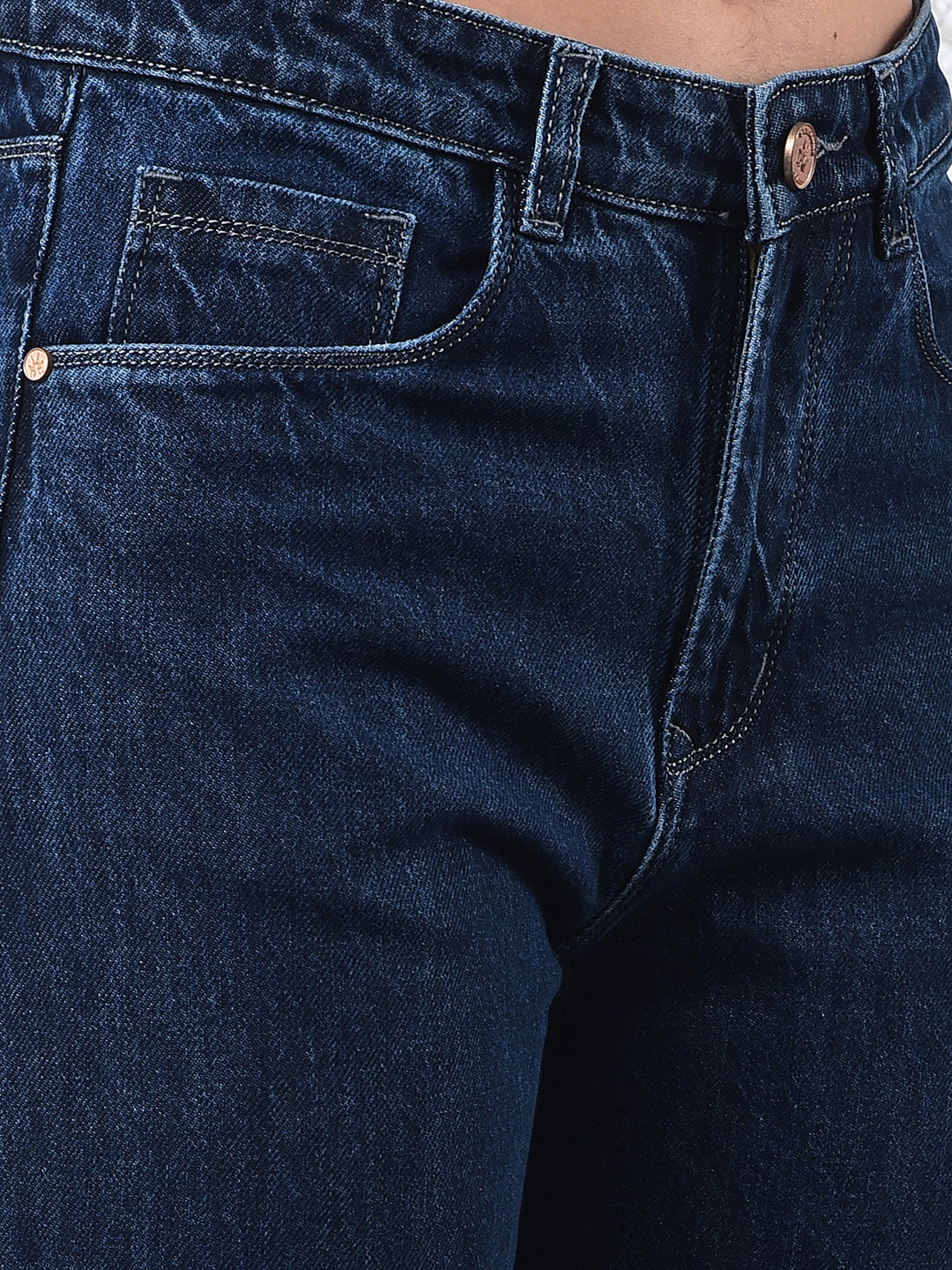 Blue Wide Leg 100% Cotton Jeans