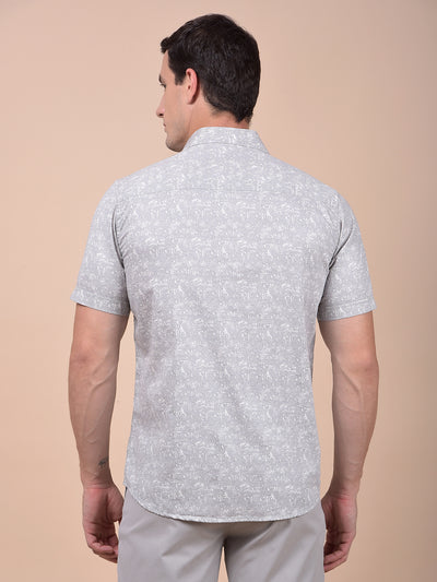 Iconic Grey Printed Shirt