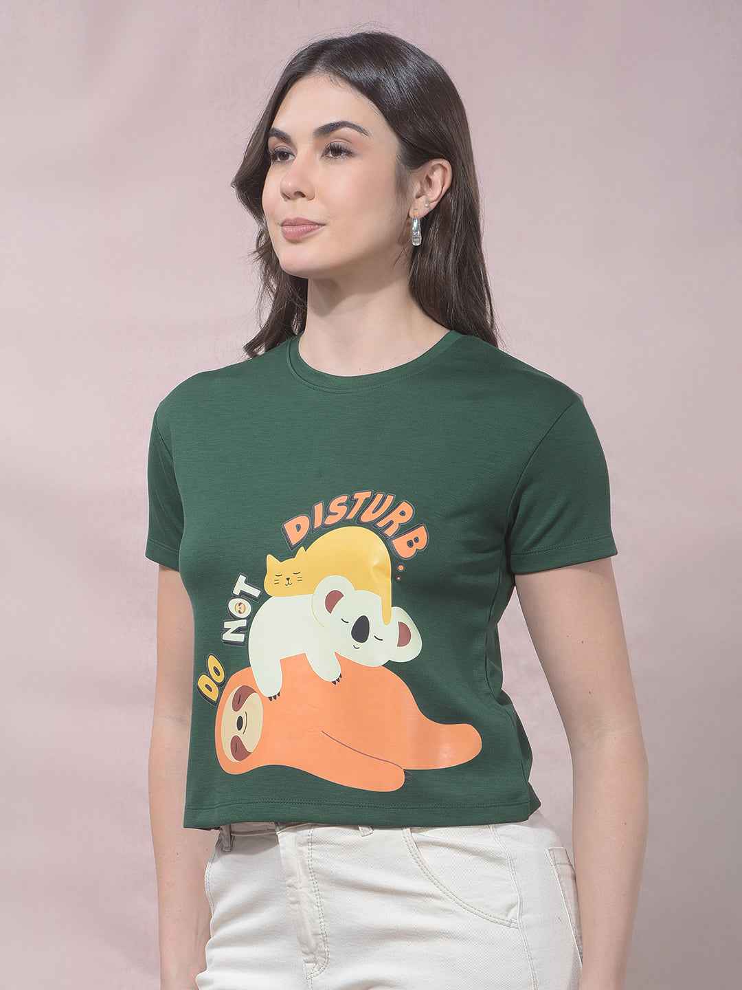 Green Graphic Print T-Shirt