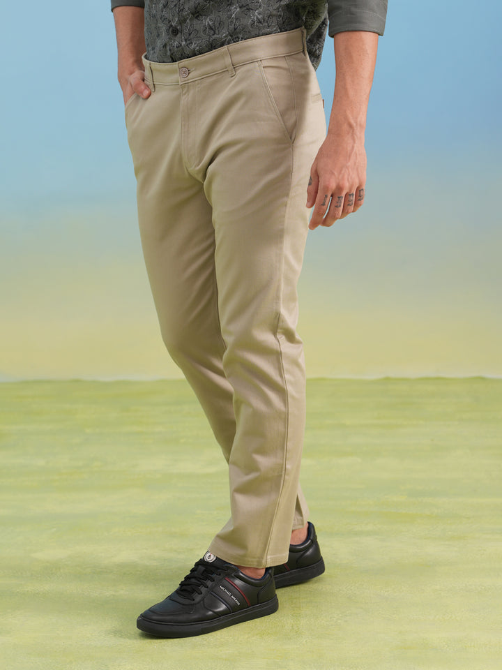 Contemporary Straight Dobby Trousers