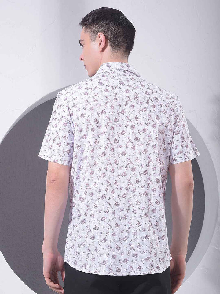 Brown Floral Print Shirt