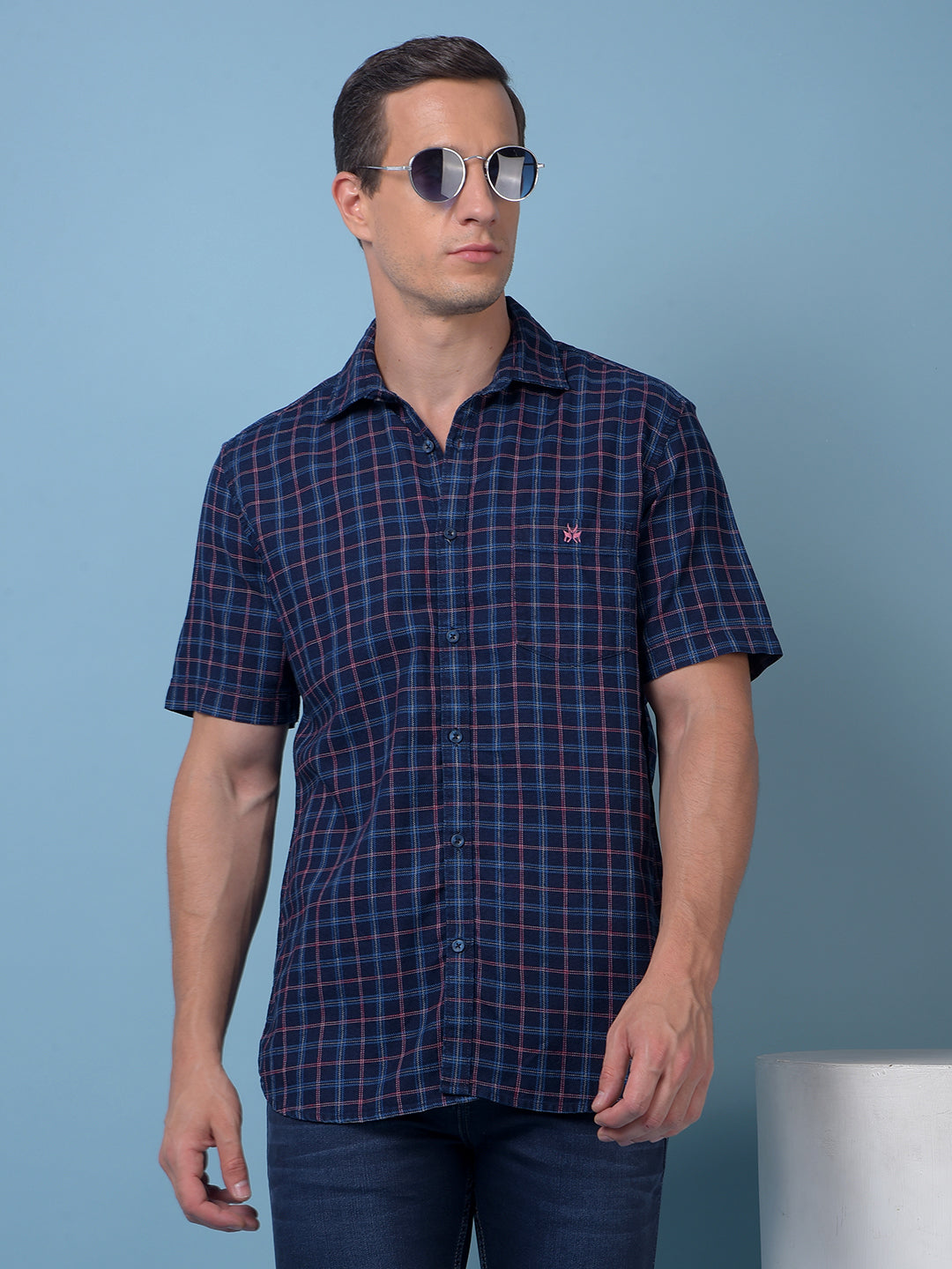 Red Checked 100% Cotton Shirt