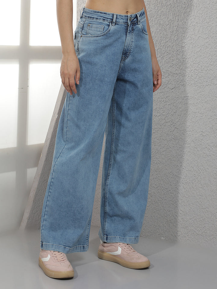 Classic Sapphire Blue Loose Jeans
