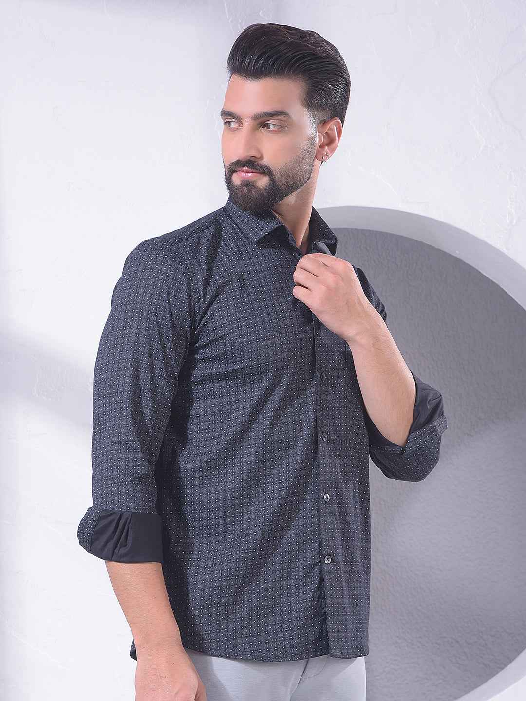 Black Graphic Print Shirt