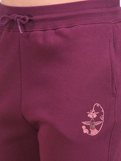 Comfy Wine Slim Trackpants