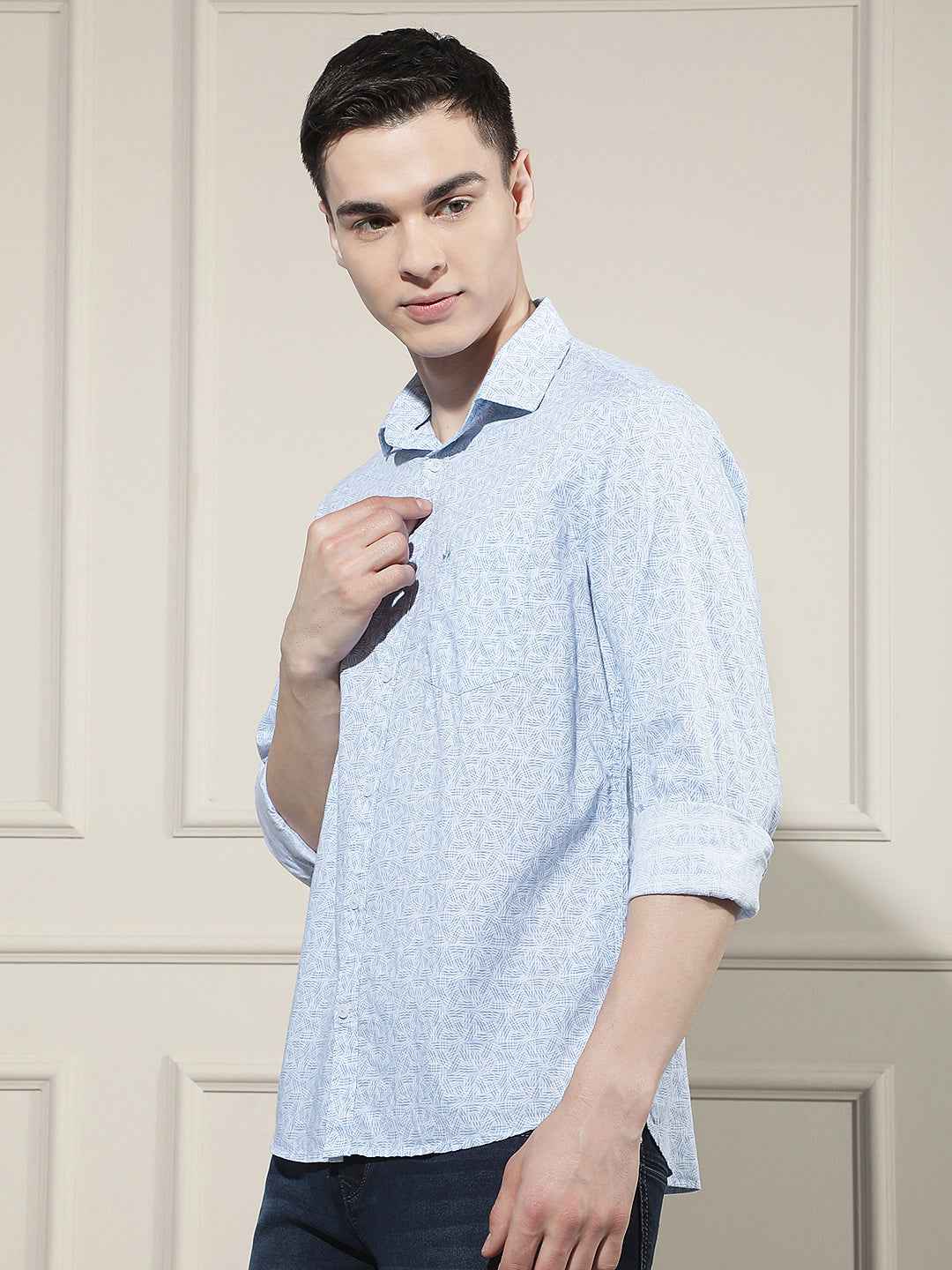 Breeze Blue Printed Shirt