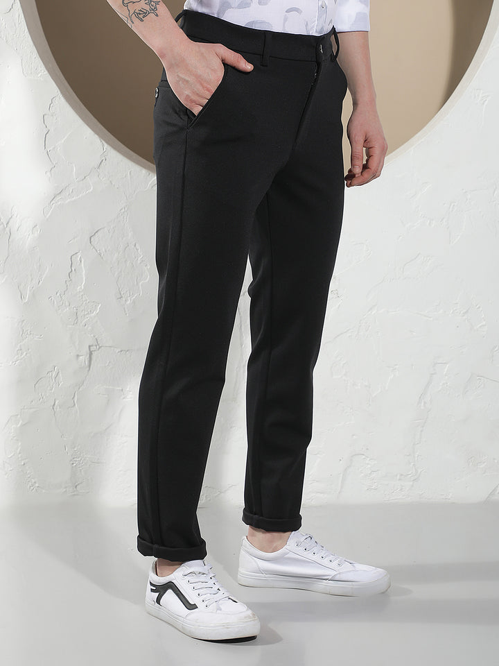 Navy Blue Knitted Trousers
