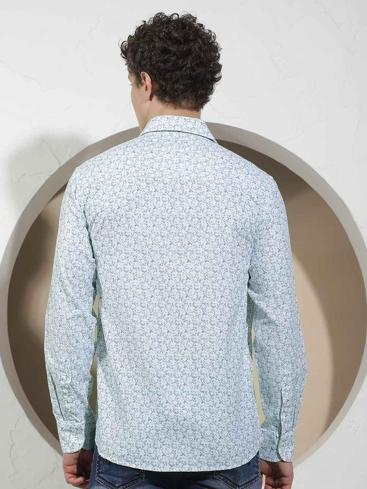 Frost Grey Printed Shirt