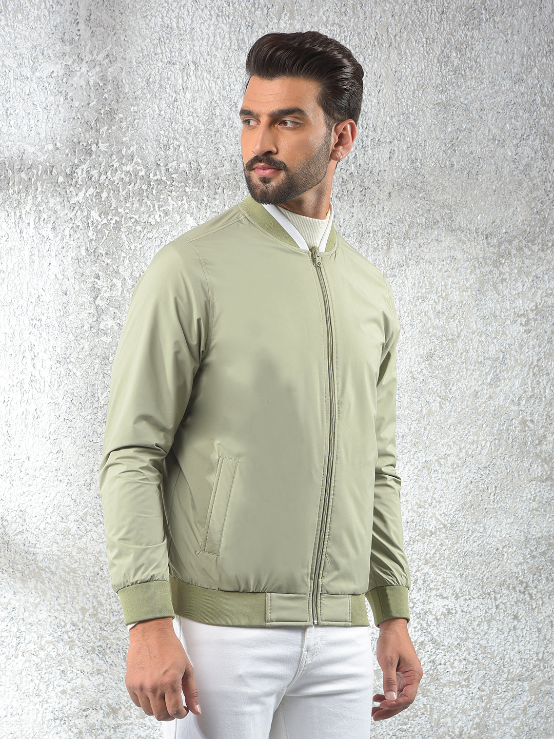 Minimalist Design Green Reversible Jacket