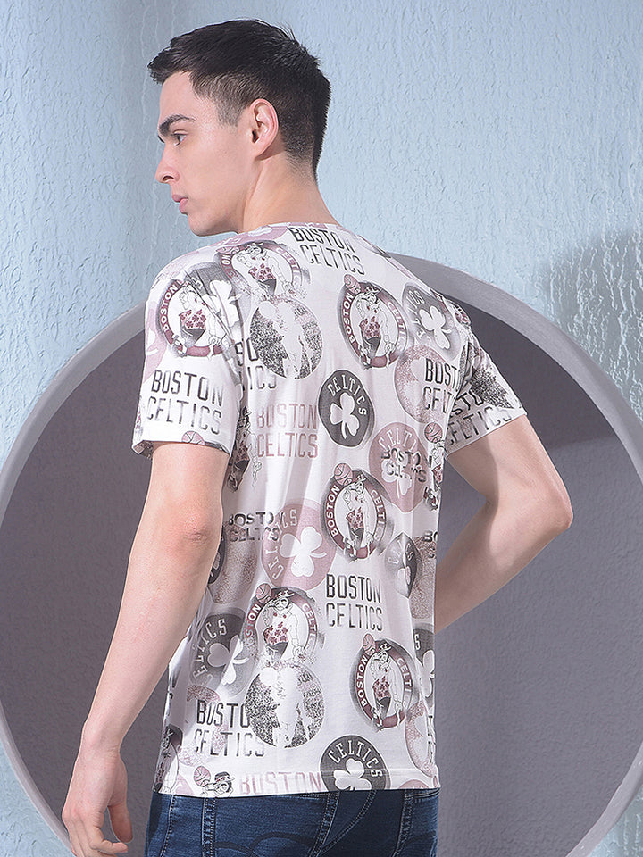 Purple Graphic Print T-Shirt