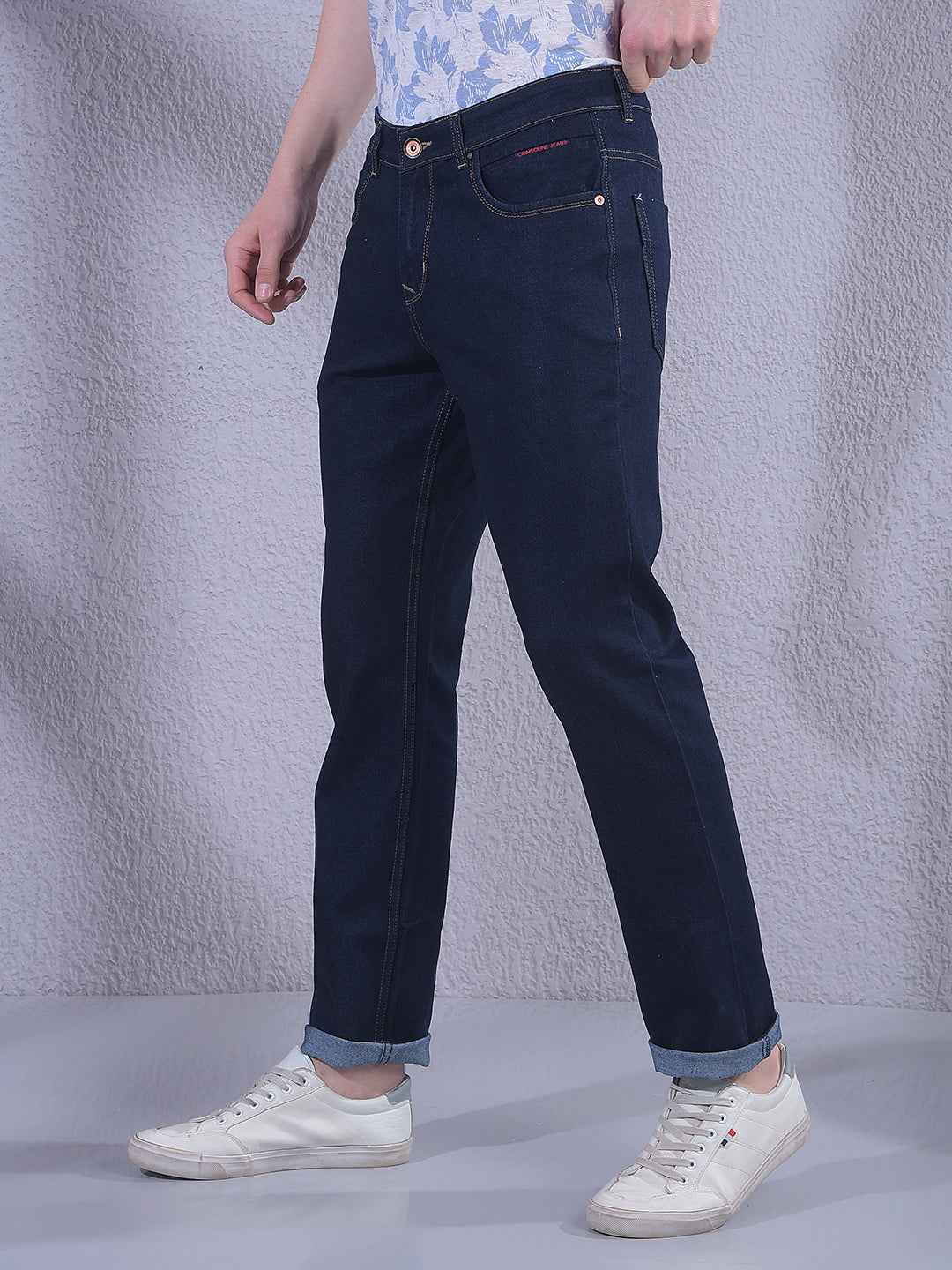Rich Navy Blue Clean Finish Modern Jeans