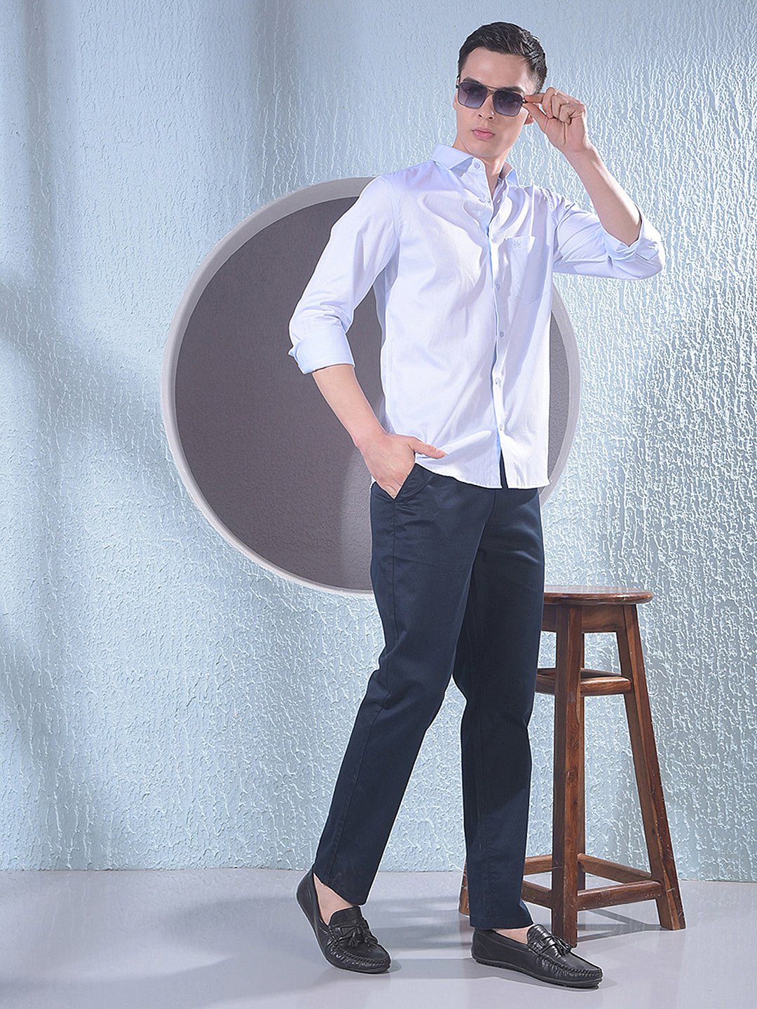 Blue 100% Cotton Shirt