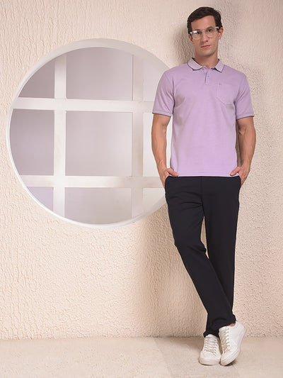 Purple Polo Neck T-Shirt