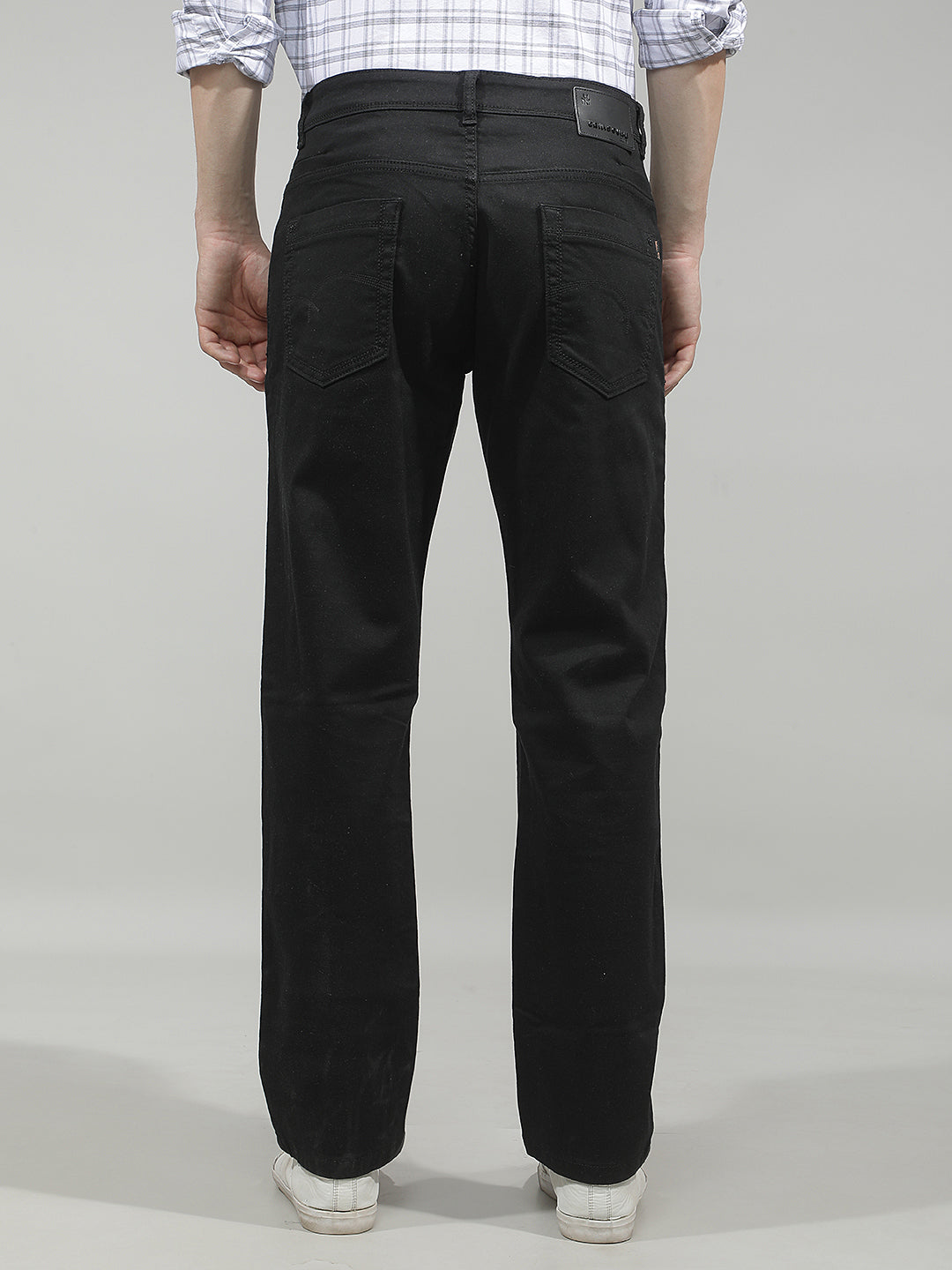 Chic Obsidian Black Straight Jeans