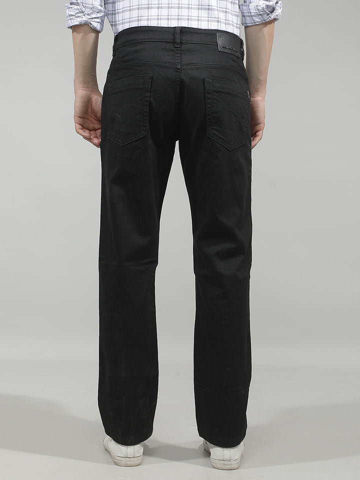 Chic Obsidian Black Straight Jeans
