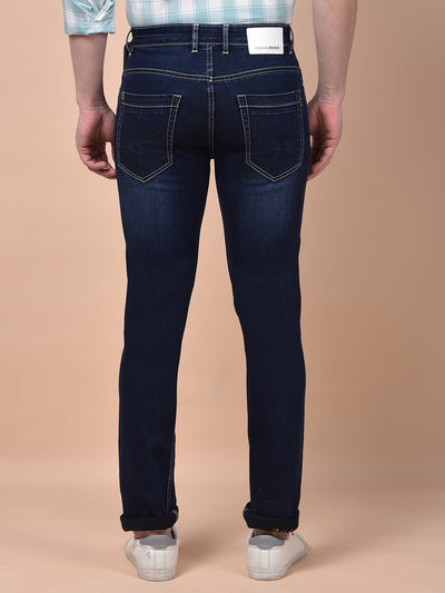 Tailored Trim Navy Blue Jeans