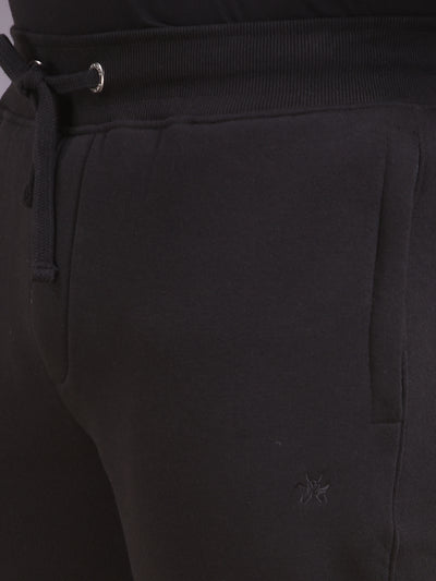 Black Comfortable Knitted Trackpants