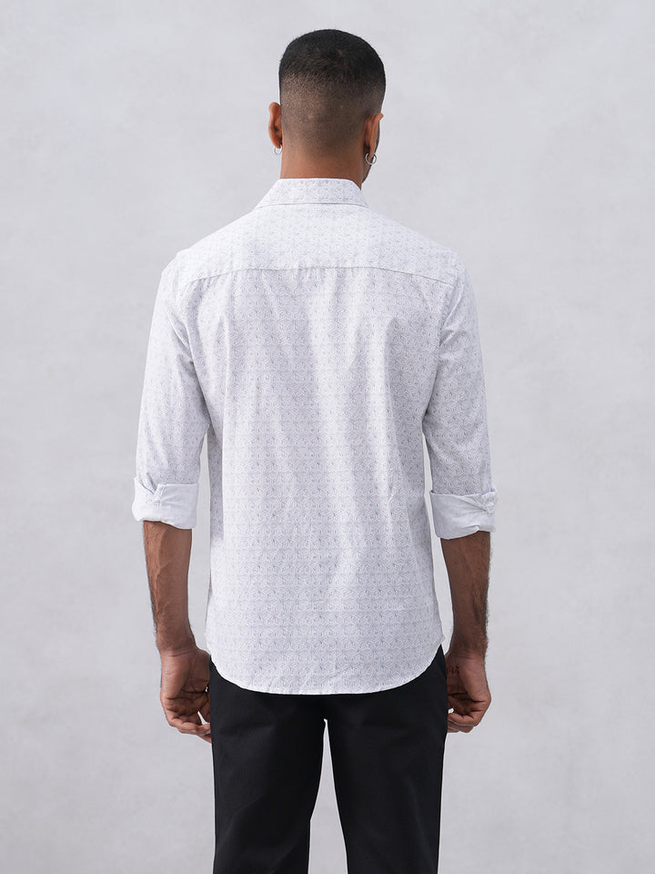 Trendy White Printed Shirt
