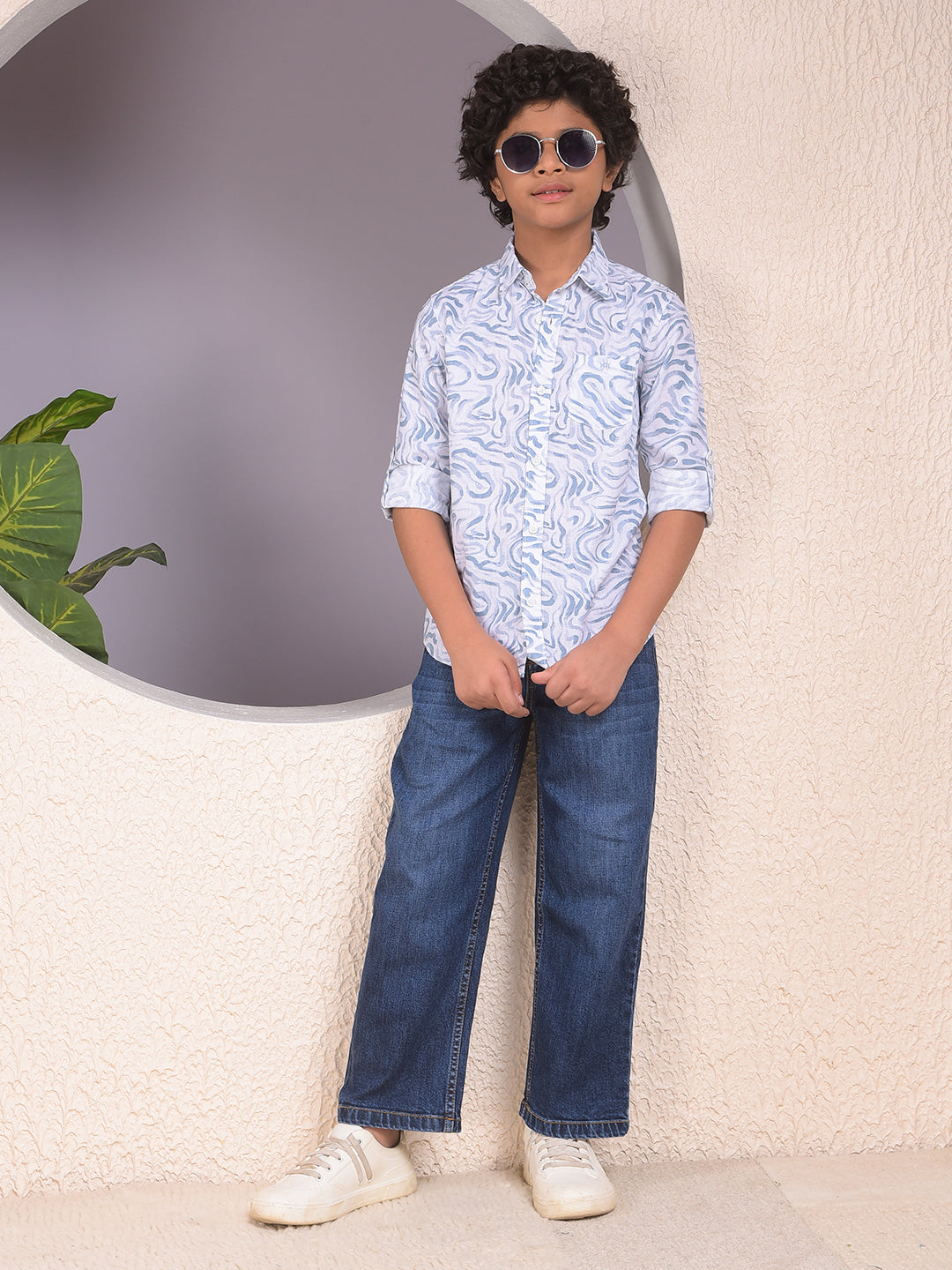 Dapper Blue Dark Wash Baggy Jeans