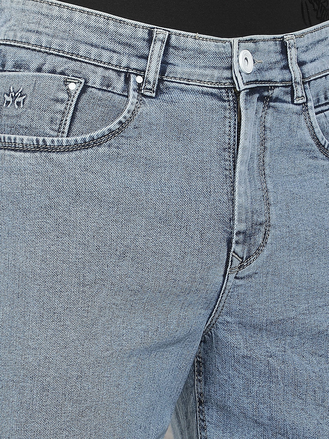 Trendy Light Blue Denim Shorts