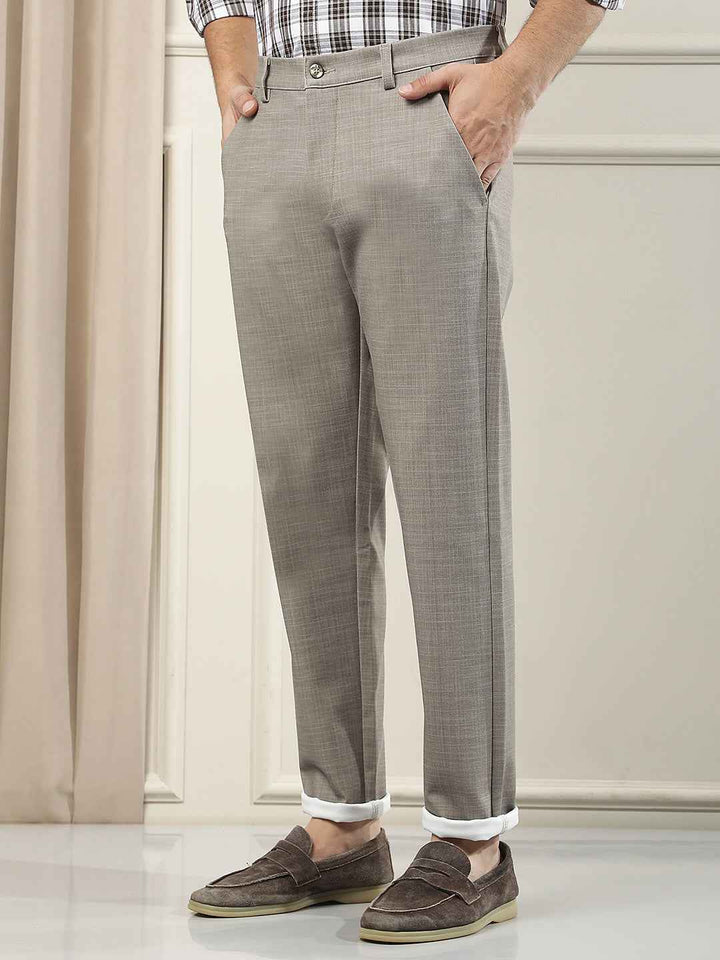 Khaki Everyday Wear Knitted Trousers
