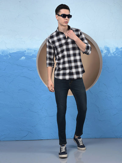 Blue Checked 100% Cotton Shirt