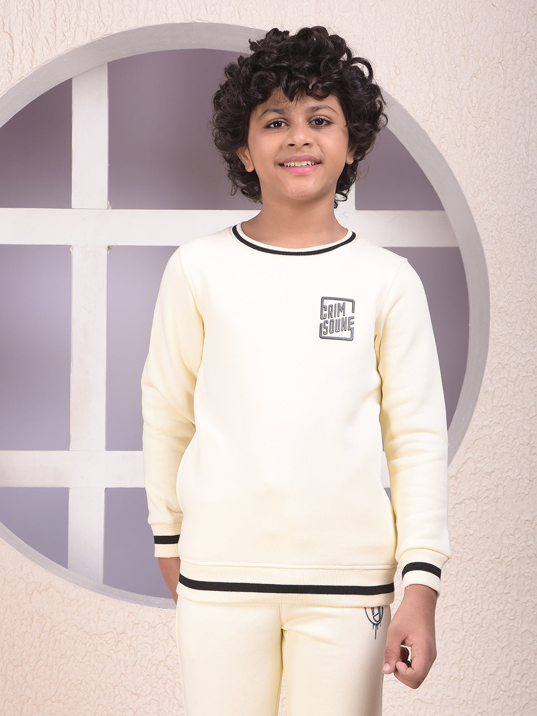 Sleek Cream Sweatshirt