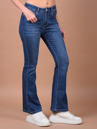 Blue Bootcut Jeans