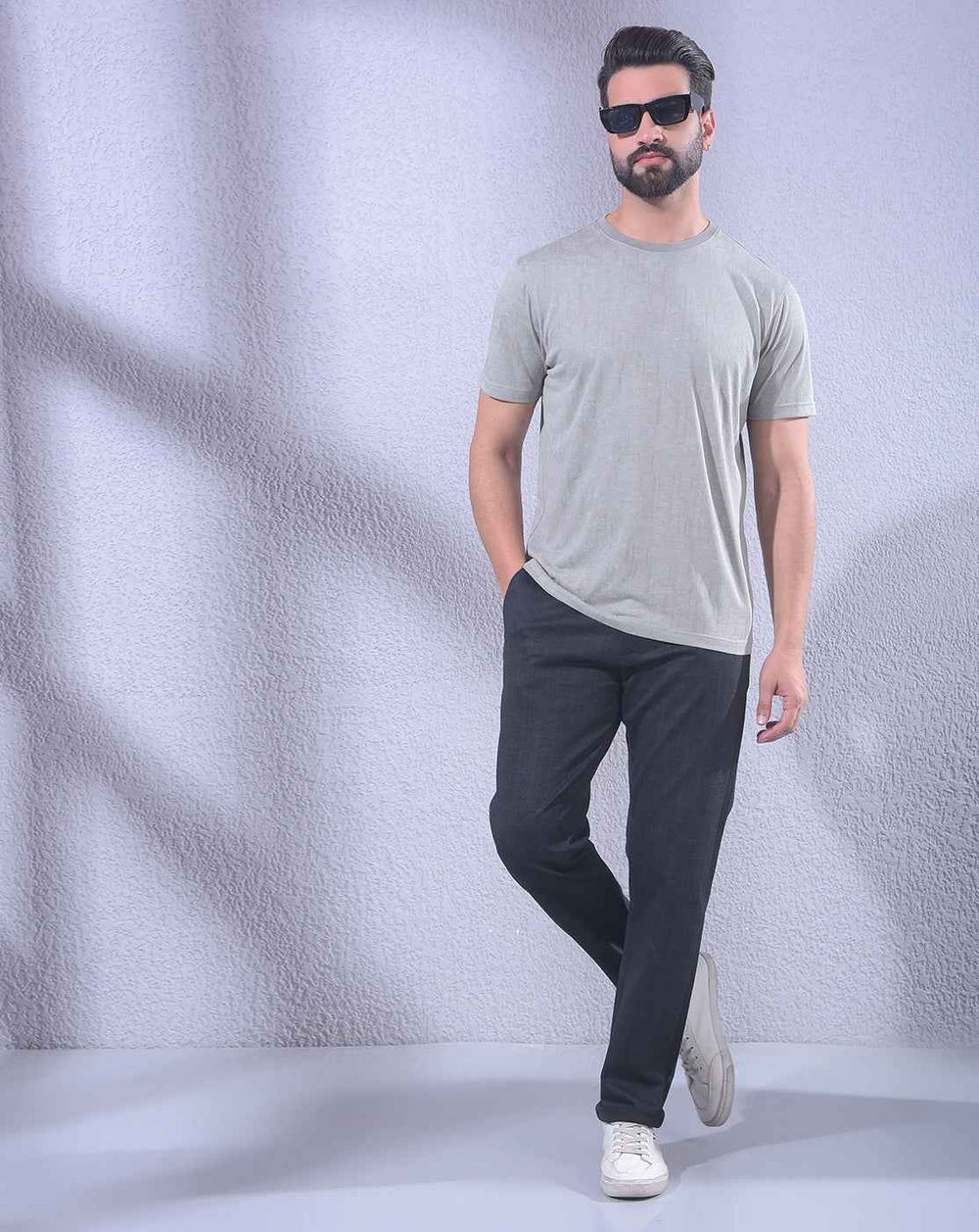 Grey Jacquard T-Shirt