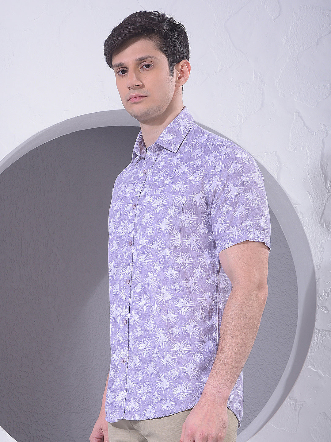 Bold Purple Printed Shirt