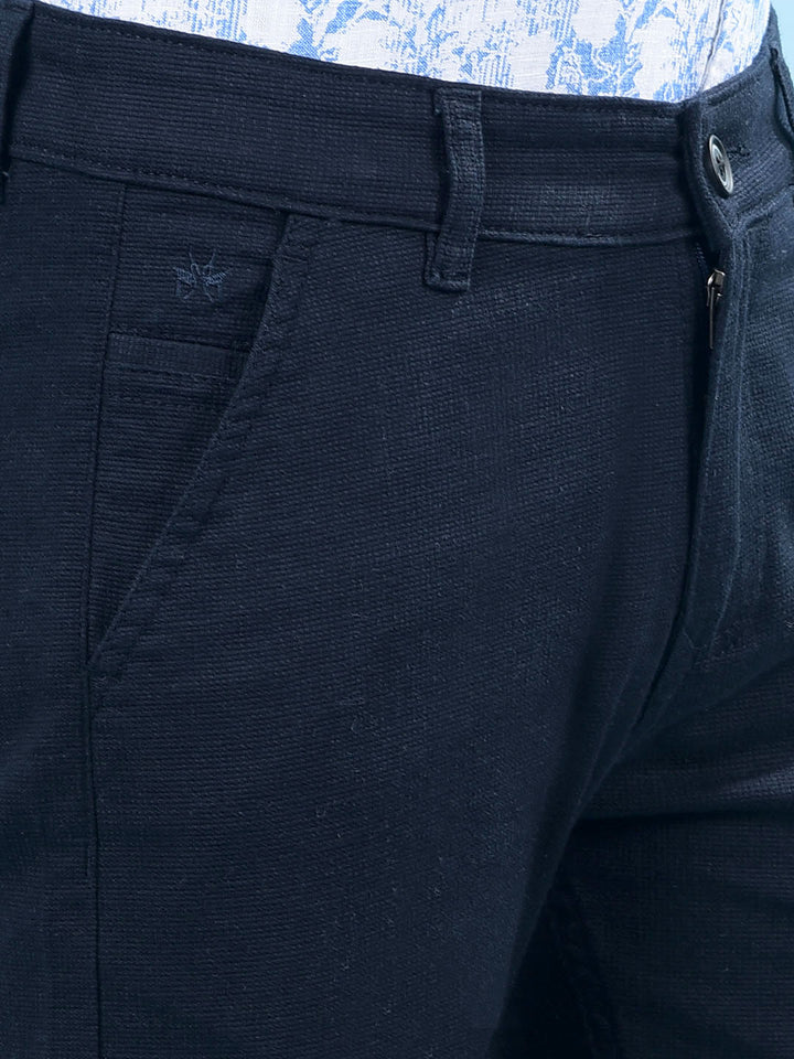 Navy Blue Printed Trousers