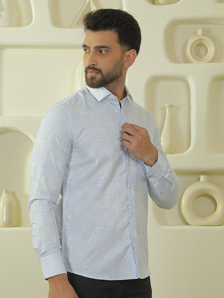 Essential Royal Blue Printed Shirt